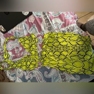 Neon green reptile dress